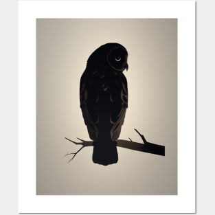 Minimalist Owl Silhouette Posters and Art